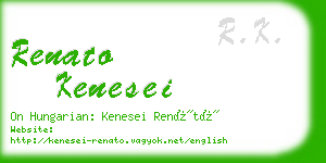 renato kenesei business card